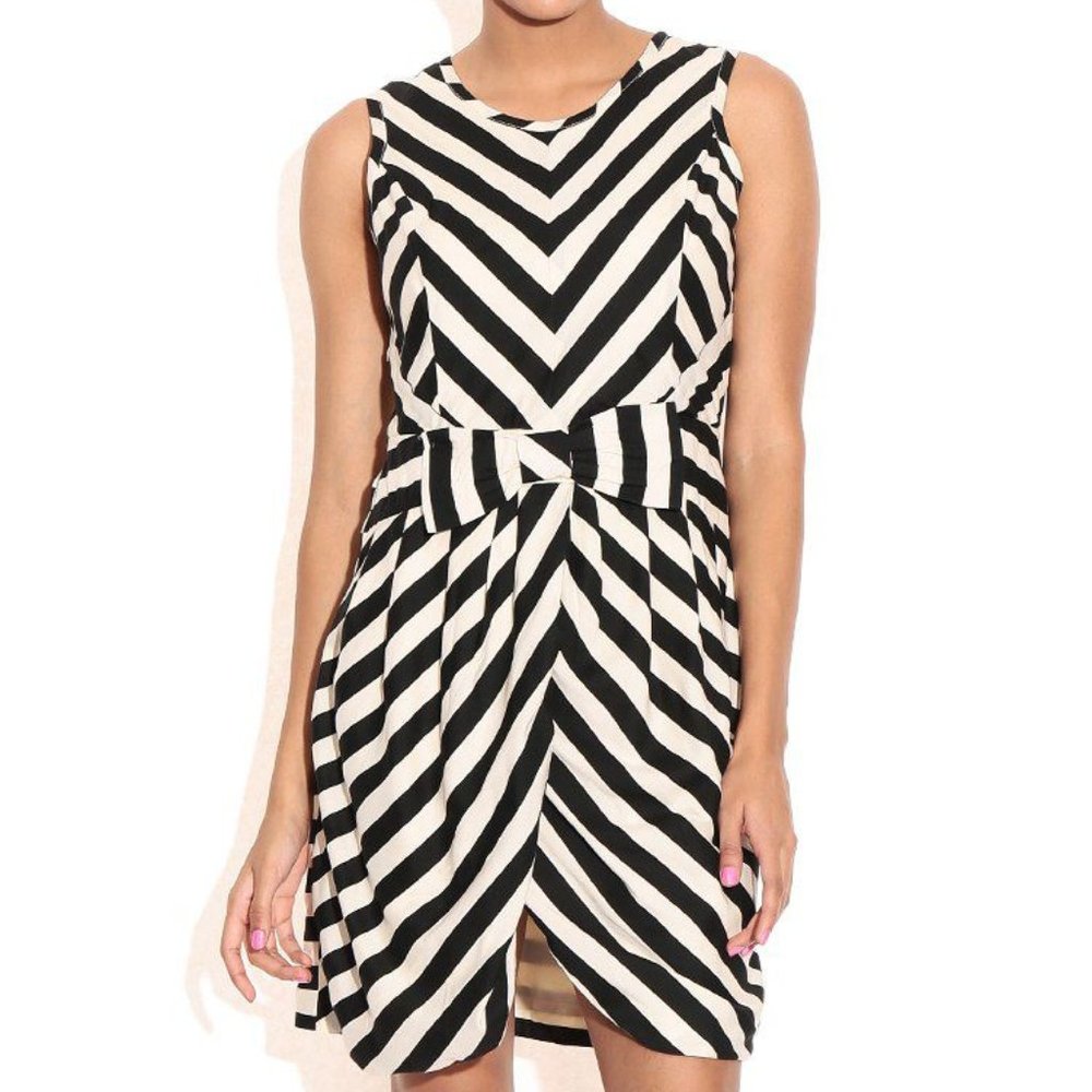 Vero Moda Black & White Striped Dress
